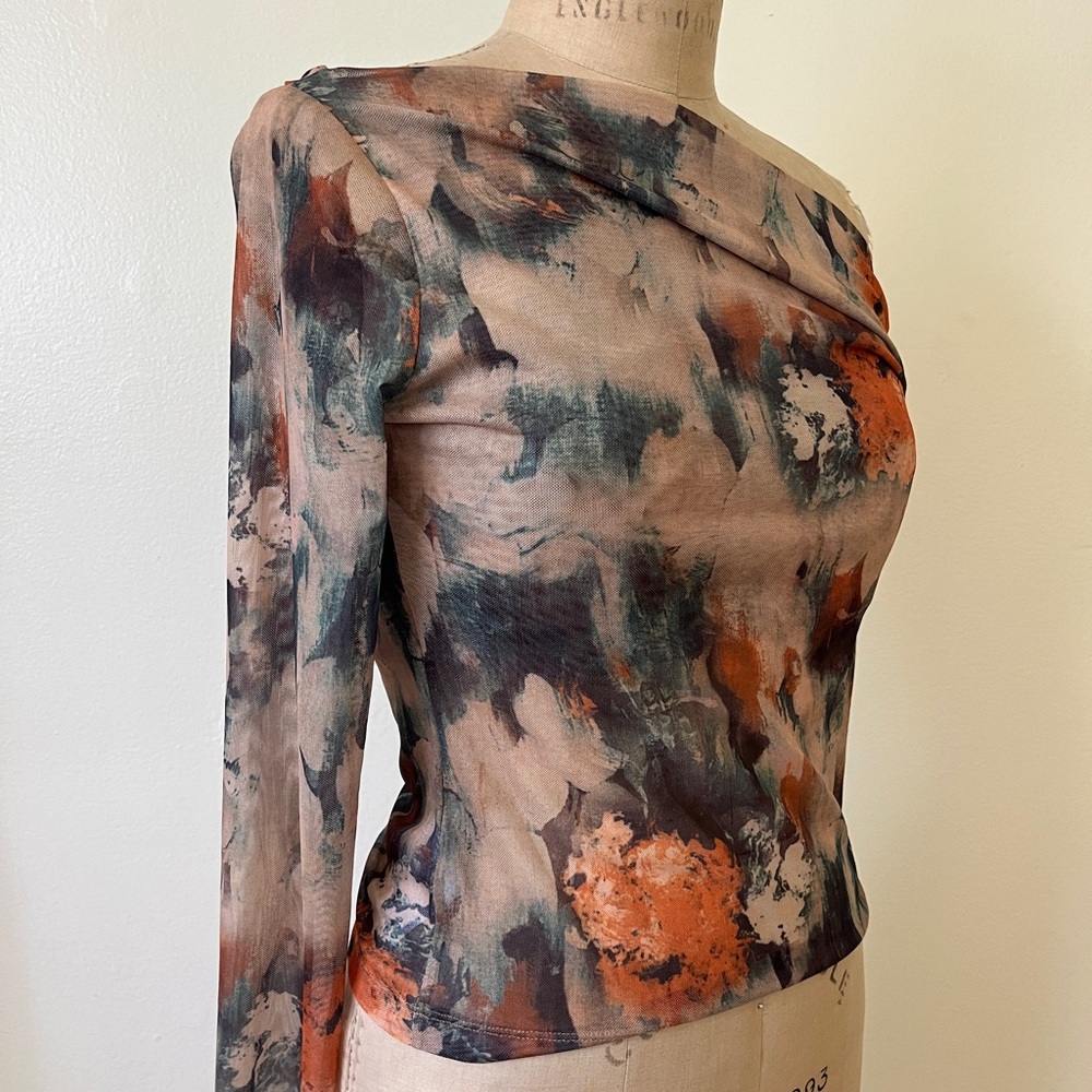 NWT REFORMATION Elio one shoulder top in Reflection - L